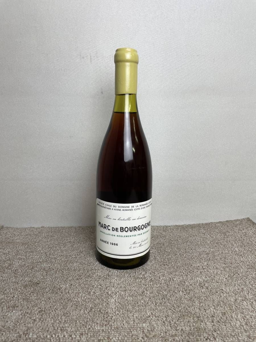 川崎市幸区のお客様より【DRC MARC DE BOURGOGNE】マール ド ブルゴーニュ 1986 42％ 700ml を出張買取させて頂きました  | Buy High